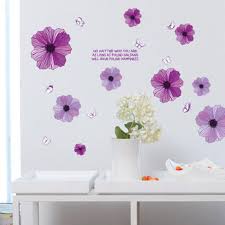 Purple Flowers Romantic Bedroom
