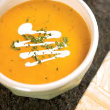 creamy ernut squash soup with herbs