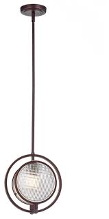 Cartweight 1 Light Oil Rubbed Bronze Pendant With Headlight Glass Industrial Pendant Lighting By Edvivi Lighting