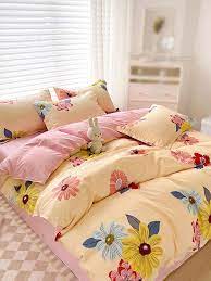 1pc Fl Pattern Duvet Cover Without
