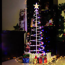 Details About 6 Ft Color Changing Christmas Led Spiral Tree Light Xmas New Year Lamp Battery