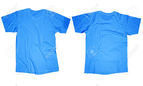 Wrinkled Blank Light Blue T Shirt Template Front And Back Design