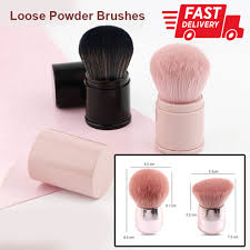 mini retractable loose powder brush