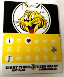 We did not find results for: Giant Tiger Gift Card Zero Balance Rechargeable Ebay