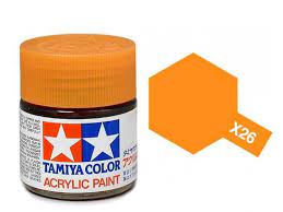 X 26 Clear Orange Acrylic Paint Gloss