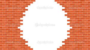 Broken Brick Wall Stock Vector By