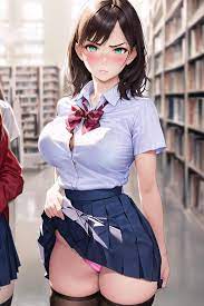 Anime Girl getting horny in the library : r/AnimeUndies
