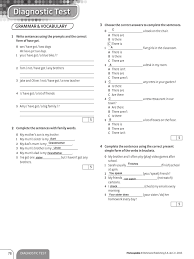 Complete The Sentences Using The Prompts In Brackets - Achievers A1 Diagnostic Test 111 Angelo | PDF