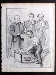 E C Mountfort - The Dart 1880 s Political Cartoon Final Nail in the Coffin