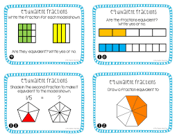 Whether you're just starting out, need a quick refresher, or here to master your math skills, this is the place. 3rd Grade Equivalent Fractions Task Cards Equivalent Fractions Math Center The Teacher Next Door
