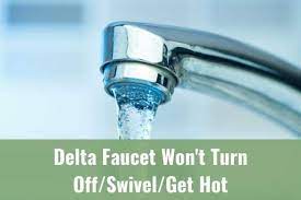 delta faucet won t turn off swivel get