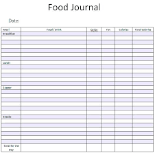 Food Journal Template Printable Daily Health Pdf Diary
