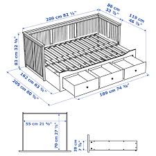 hemnes day bed frame with 3 drawers