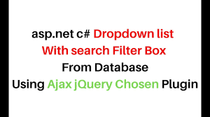 asp net c search filter box dropdown