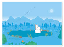 moomin and the wishing star print by