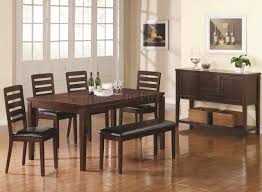 dark brown finish modern dining table w