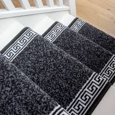 black border stair carpet runner cut