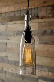 Clear Wine Bottle Hanging Pendant Lamp