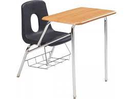 poly student chair desk woodstone top