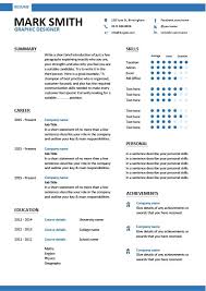 digital resume template design printable