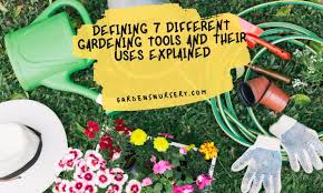 defining 7 diffe gardening tools