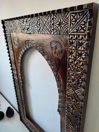 Customized Hand Carved Wooden Mirror