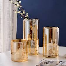 Set Of 12 Glass Cylinder Vases For