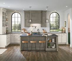 Choose from a variety of stylish cabinet hardware to update your current or new cabinets. Diamond At Lowes Culver Painted Agreeable Gray And Foxhall Green With Rustic Alder Thicket Kitchen Cabinets