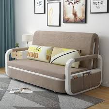 Khaki Sleeper Sofa Bed Loveseat Cotton