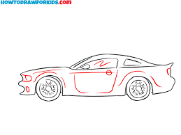 how to draw a ford mustang easy