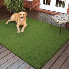 Fixing artificial grass on top of hard surfaces like concrete is a great way to cushion potentially dangerous play areas for kids. Artificial Grass Garden Center The Home Depot