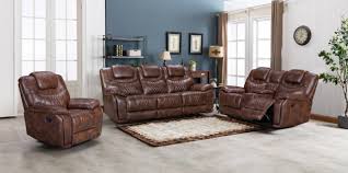 santiago brown leather gel reclining