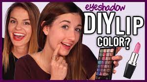 diy lipstick using eyeshadow makeup