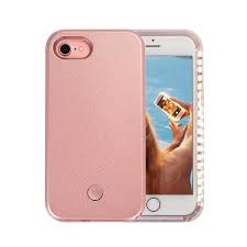 Wellerly Iphone 7 Case Iphone 8 Case Led Illuminated Selfie Light Cell Phone Case Cover Rechargeable Light Up Luminous Selfie Flashlight Case For Iphone 7 Iphone 8 4 7inch Rose Gold Wish