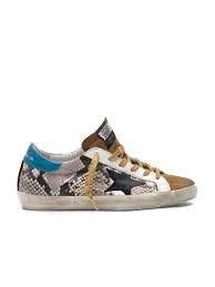 Golden goose deluxe brand suede star superstar leather. Sneakers Superstar Cuir Imitation Serpent Lacets Dores Golden Goose By Marie