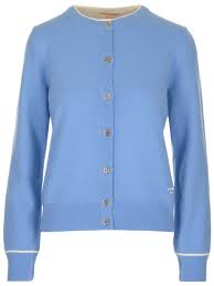 Tory Burch Light Blue Cashmire Cardigan For Women Us Al Duca D Aosta
