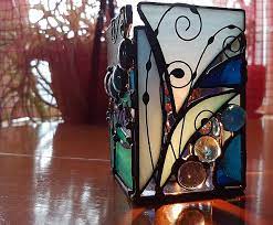 Stained Glass Candle Holder Pachwork