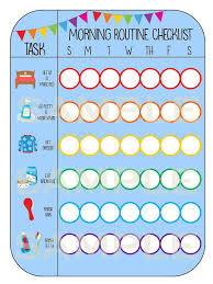 Printable Morning Routine Checklist Morning Routine