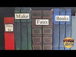 how to make faux bookshelf books you