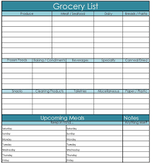 Grocery Shopping Template Image 40 Printable Grocery List