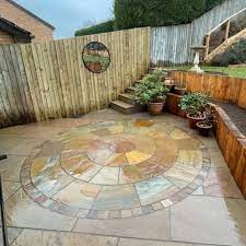 Buff Sandstone Circle 3m Paving