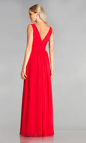 Maria Red Tiffanys Plain Prom Dress With High Neck Fab Frocks
