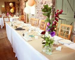 dressing a wedding venue table linen