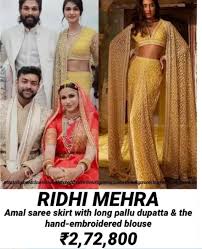 allu arjun s wife sneha wore a saree