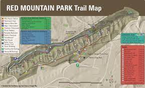 Uncover the site where miners sought ore. Trail Map Red Mountain Park