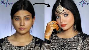 indian black outfit makeup look