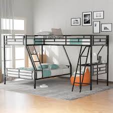 Gosalmon Black Twin Over Full Bunk Bed