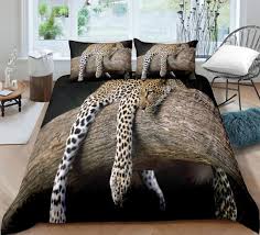 Leopard Duvet Cover Set Queen Size