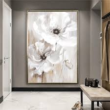 White Flowers Canvas Art Flower Wall