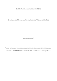 (PDF) Leontodon and Scorzoneroides (Asteraceae, Cichorieae) in ...